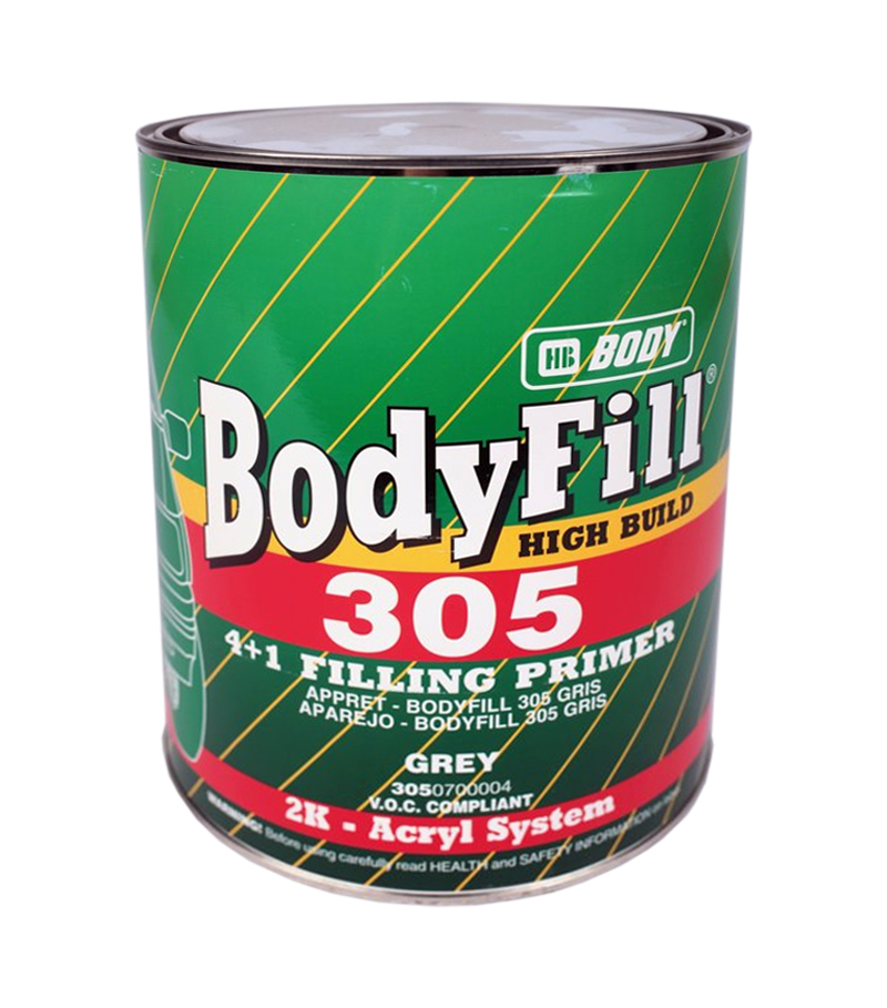 HB BodyFill 305 plnič 4:1 šedý 4L - dvojzložkový vyrovnávač pre lakovacie systémy HB BodyFill 305 plnič 4:1 šedý 4L - dvojzložkový vyrovnávač pre lakovacie systémy