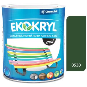 Ekokryl Mat V2045 0530 stredne zelená - vrchná akrylátová farba na drevo a kov 0