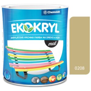 Ekokryl Mat V2045 0208 béžová - vrchná akrylátová farba na drevo a kov 0