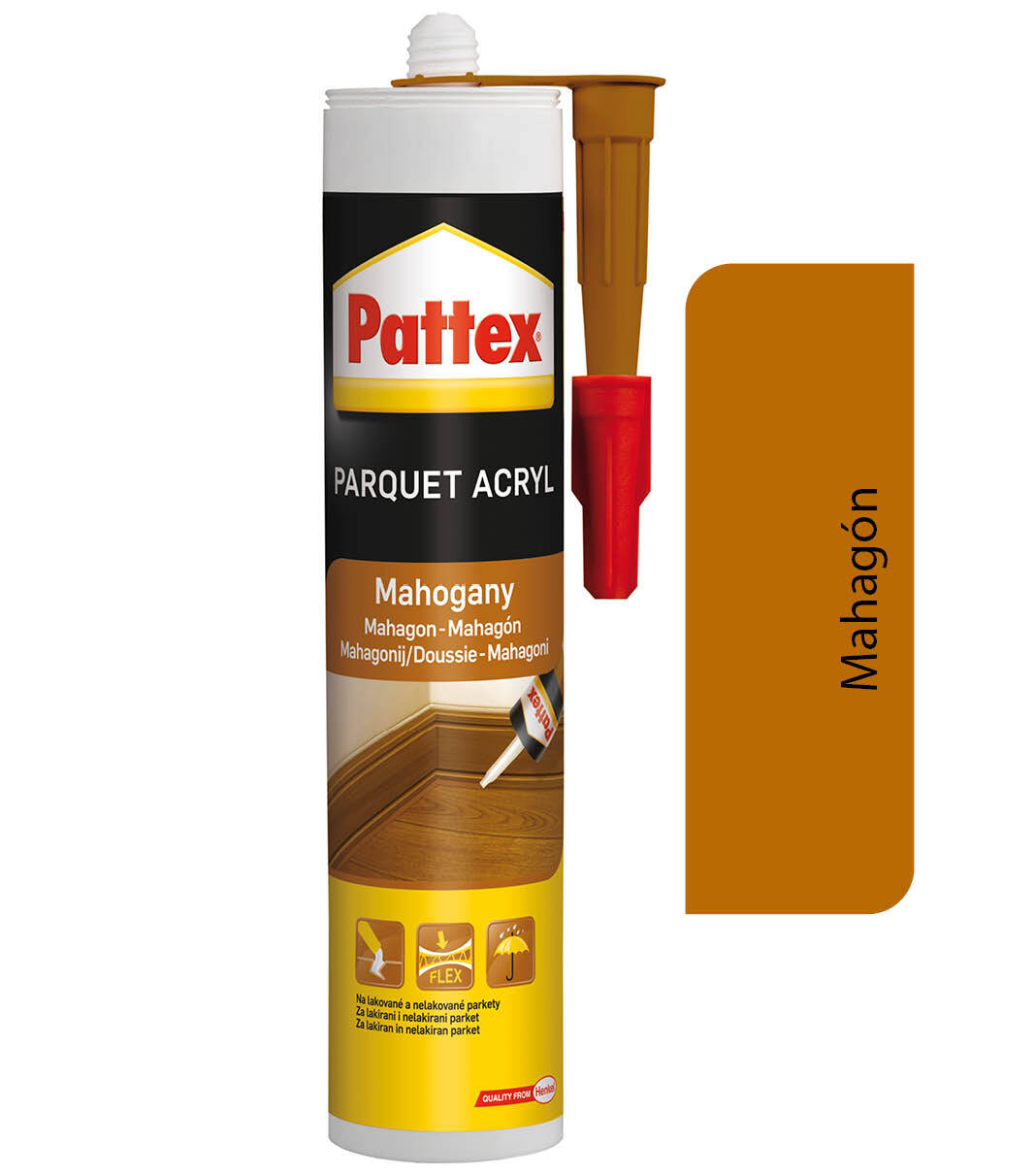 Pattex Parquet Acryl - Tmel na parkety Mahagón 310ml