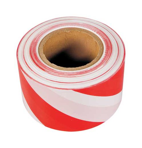 Spokar Páska Výstražná Červenobiela 250m