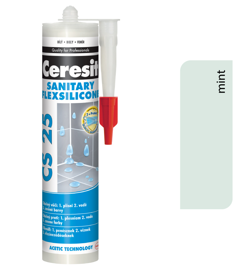 Ceresit CS 25 Sanitary 64 Mint 280ml - sanitárny silikón