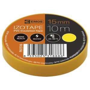 Emos Izolačná páska PVC 15mm/10m žltá