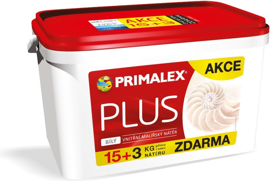 Primalex Plus - Interiérová biela farba 15+3kg grátis