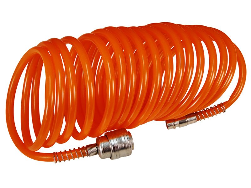 Extol Hadica vzduchová 5m tlaková špirálová s rýchlospojkami