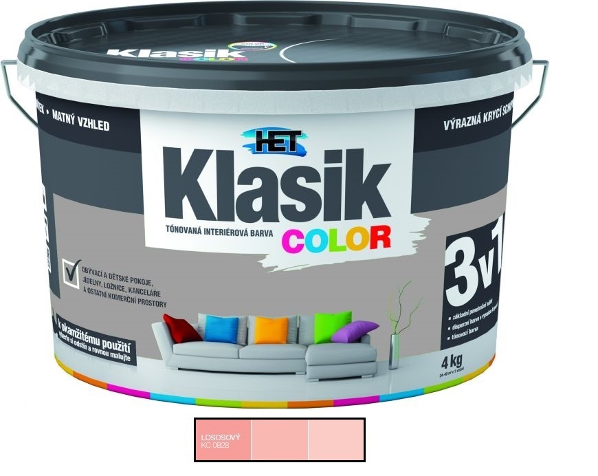 Het Klasik Color 0828 lososový 4kg - dopredaj