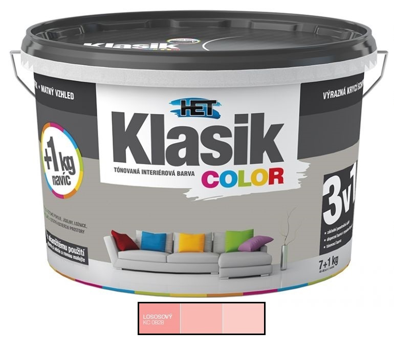 Het Klasik Color 0828 lososový 7+1kg - dopredaj