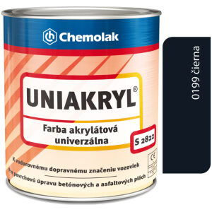 S2822 Uniakryl 0199 čierna - Farba na značenie ciest