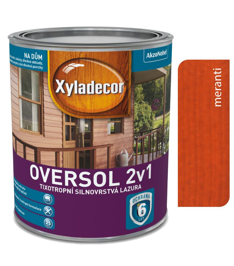 Xyladecor Silnovrstvá lazúra oversol 2v1 Meranti 5l