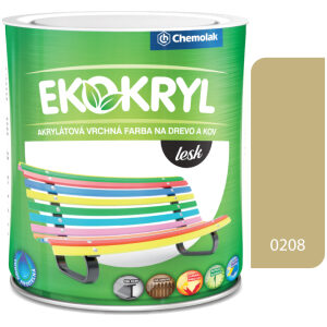 Ekokryl Lesk V2062 0208 béžová - vrchná akrylátová farba na drevo a kov 0