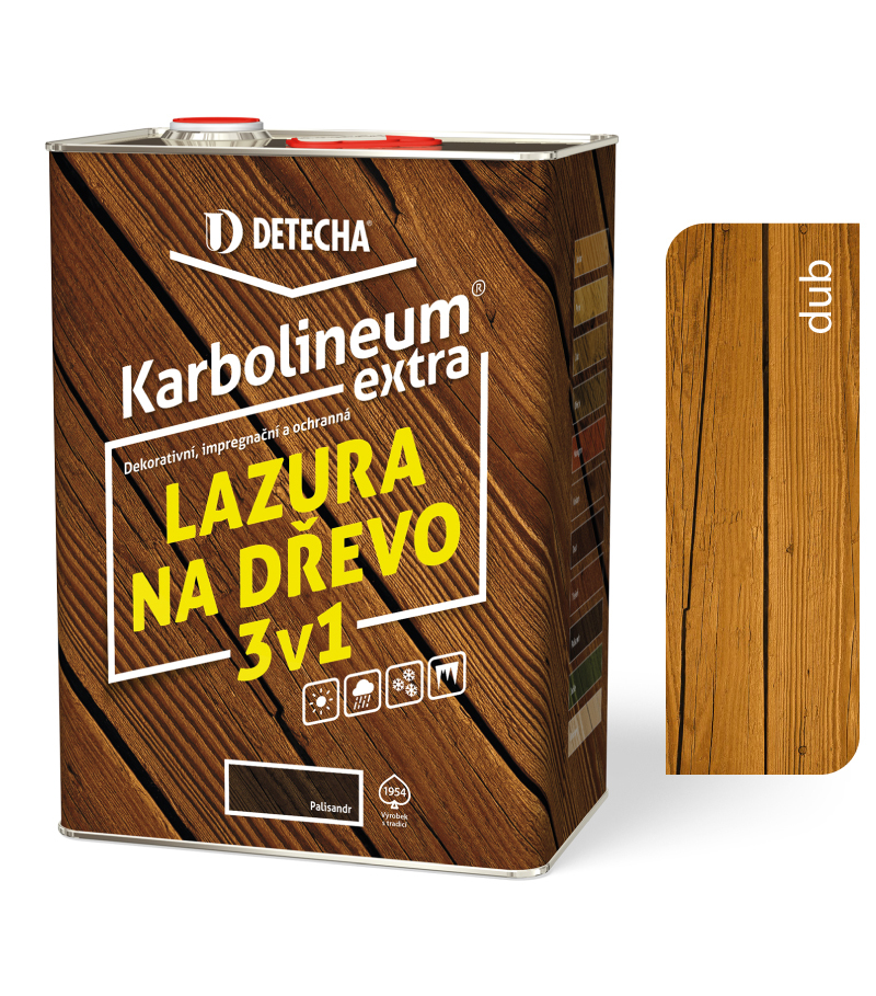 Karbolineum Extra Dub 8kg - lazúra 3v1