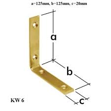 Uholníková spojka KW6 125x125x20x4mm