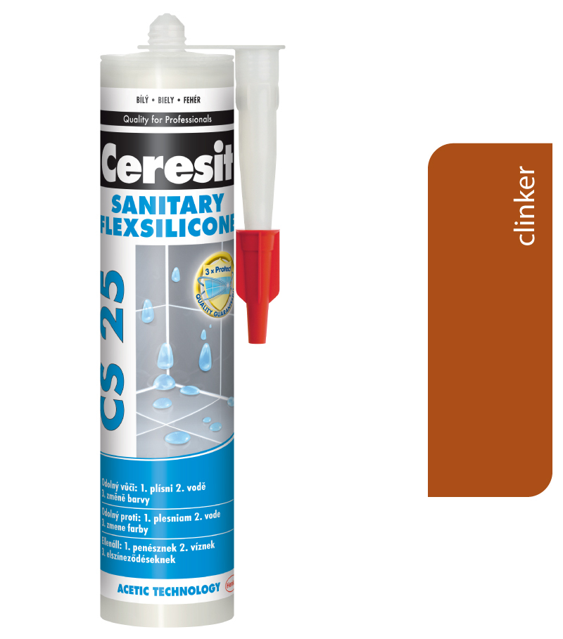 Ceresit CS 25 Sanitary 49 Clinker 280ml - sanitárny silikón