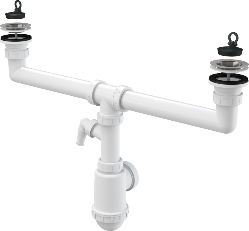 Sifón dvojdrez + prípojka