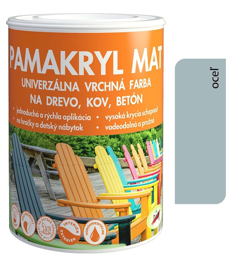 Pamakryl mat oceľ 0