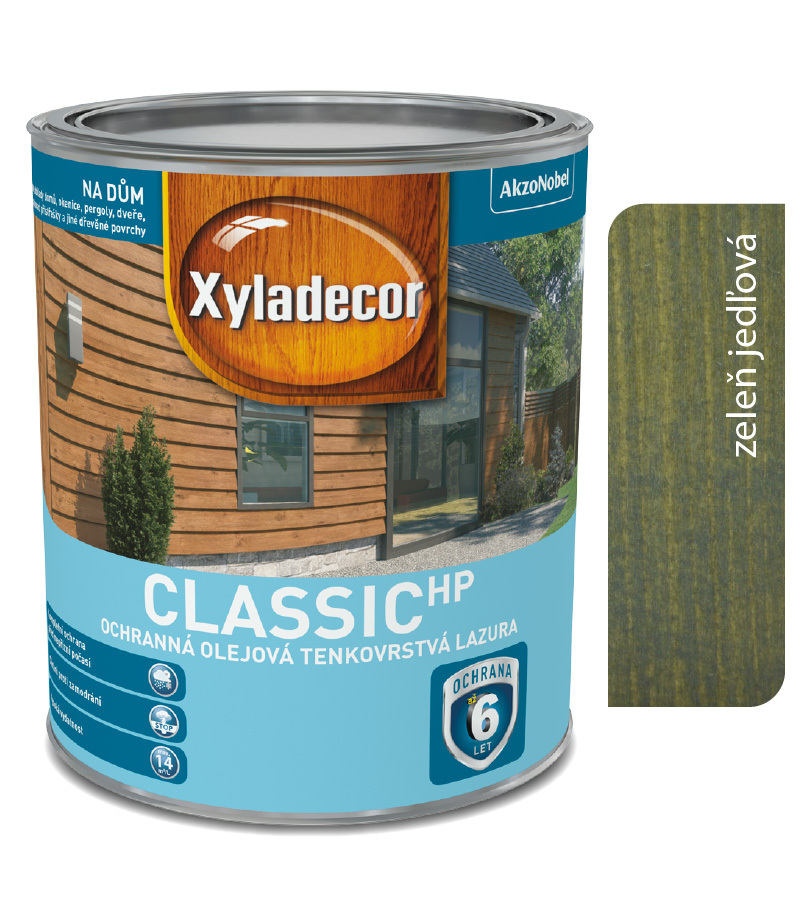 Xyladecor Tenkovrstvá lazúra classic HP jedľová zeleň 2