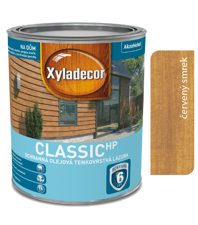 Xyladecor Tenkovrstvá lazúra classic HP červený smrek 5l
