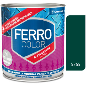 Ferro Color U2066 5765 tmavozelená Pololesk - základná a vrchná farba na kov 0