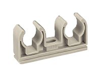 Príchytka dvojitá PPR 2x25mm šedá