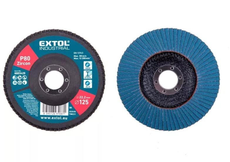 Kotúč lamelový šikmý zirkón 125mm P80