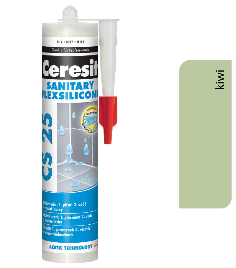 Ceresit CS 25 Sanitary 67 Kiwi 280ml - sanitárny silikón