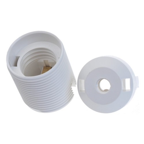 Objímka 1352-13400 E27 PVC biela vonkajší závit