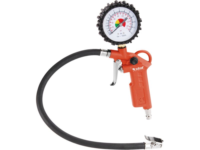 Extol Pištoľ fúkacia s manometrom