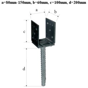 Domax PSRU 60 Pätka stĺpiku 200X136X4.0mm