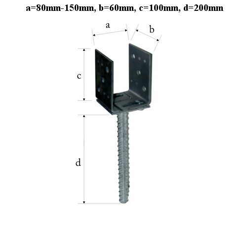 Domax PSRU 60 Pätka stĺpiku 200X136X4.0mm