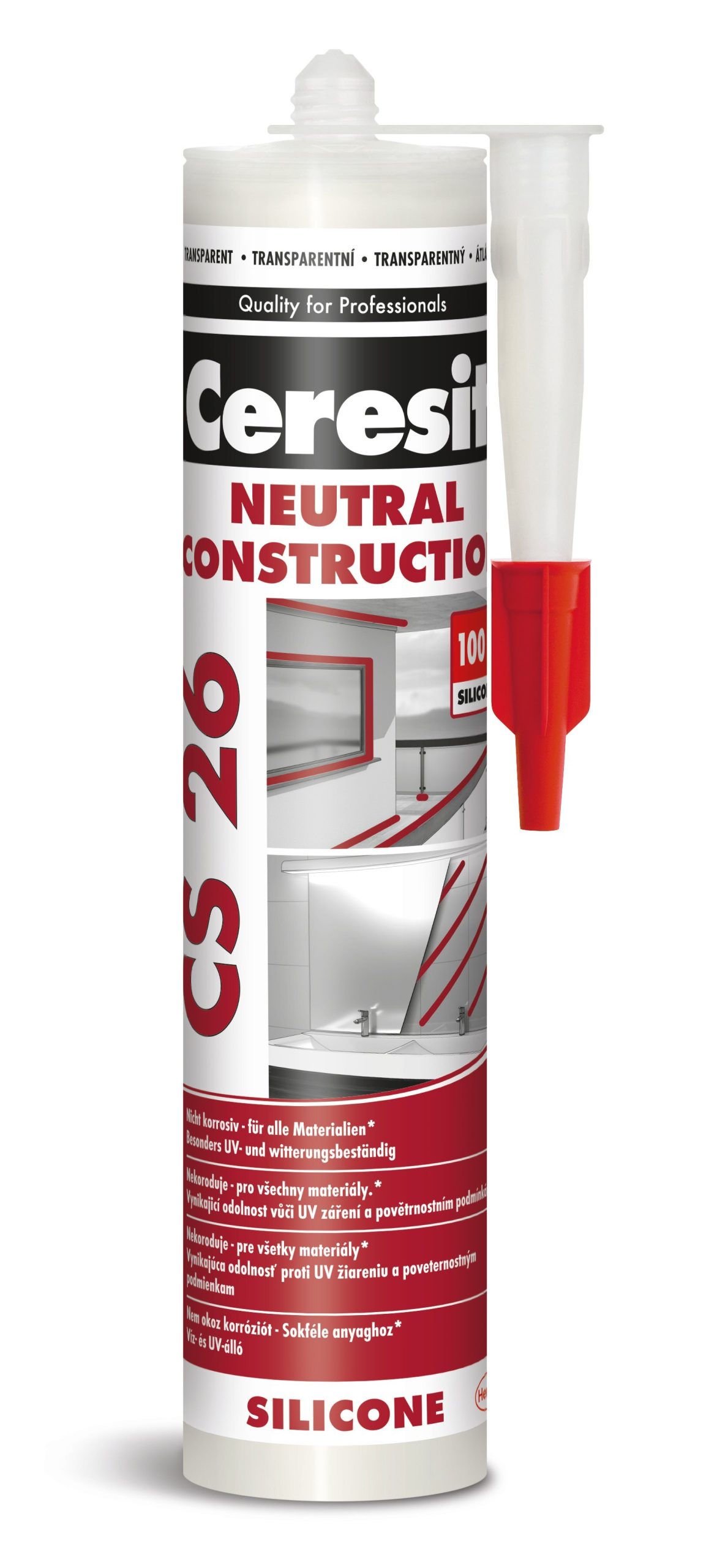 Ceresit CS 26 Silikón neutrálny transparentný 300ml