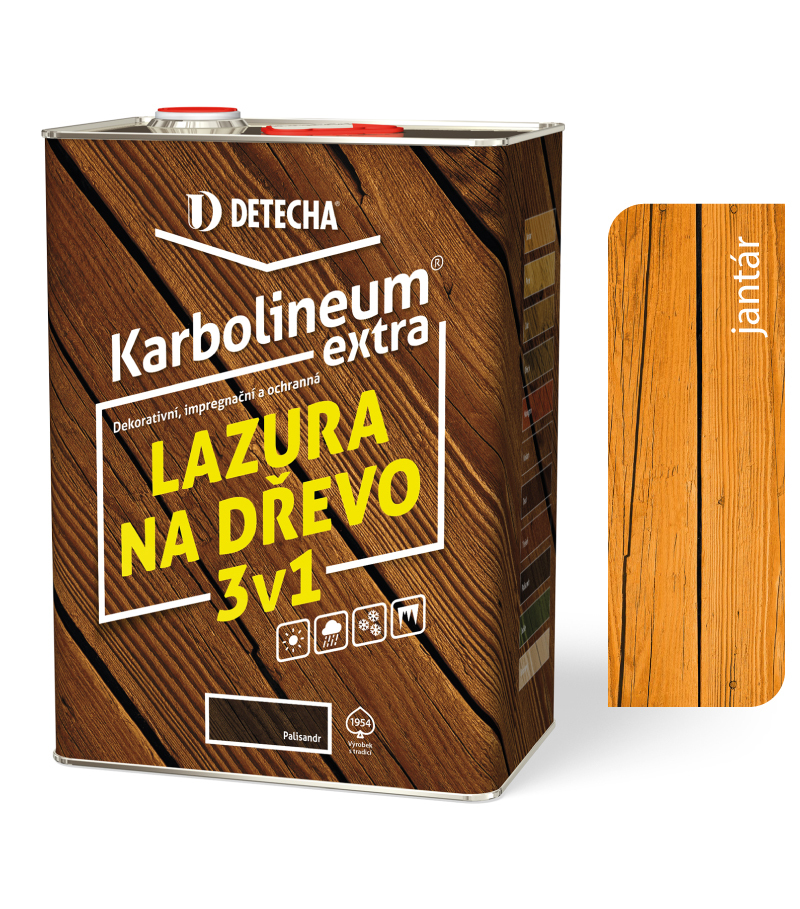 Karbolineum Extra Jantár 8kg - lazúra 3v1