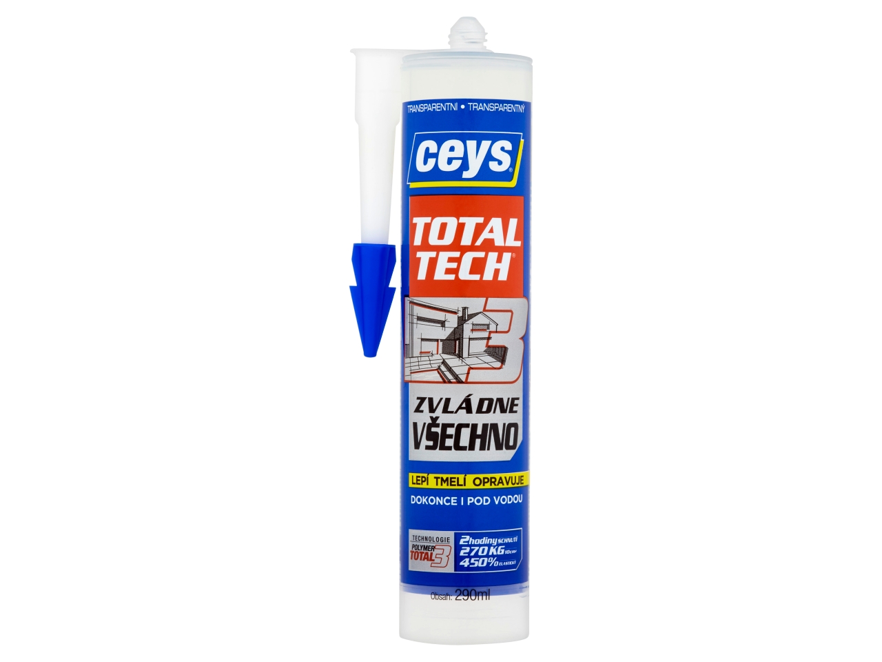 Ceys Total Tech Transparent - Lepidlo a tmel 290ml