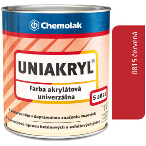 S2822 Uniakryl 0815 červená 10kg - farba na značenie ciest