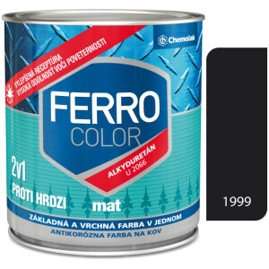 Ferro Color U2066 Mat 1999 čierna Základná a vrchná farba na kov 0
