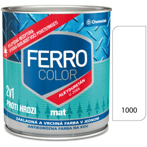 Ferro Color U2066 Mat 1000 biela Základná a vrchná farba na kov 0