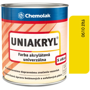 S2822 Uniakryl 0610 žltá - Farba na značenie ciest