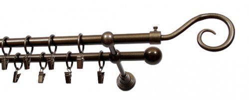 Garniža dvojitá so žabkami zlatá antikorová 160cm 16mm