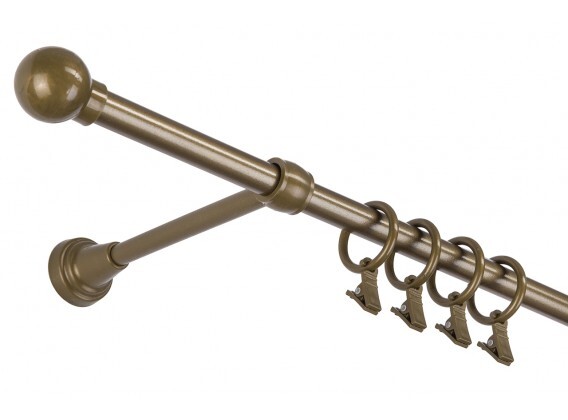 Garniža komplet 200cm 16mm zlatý antik