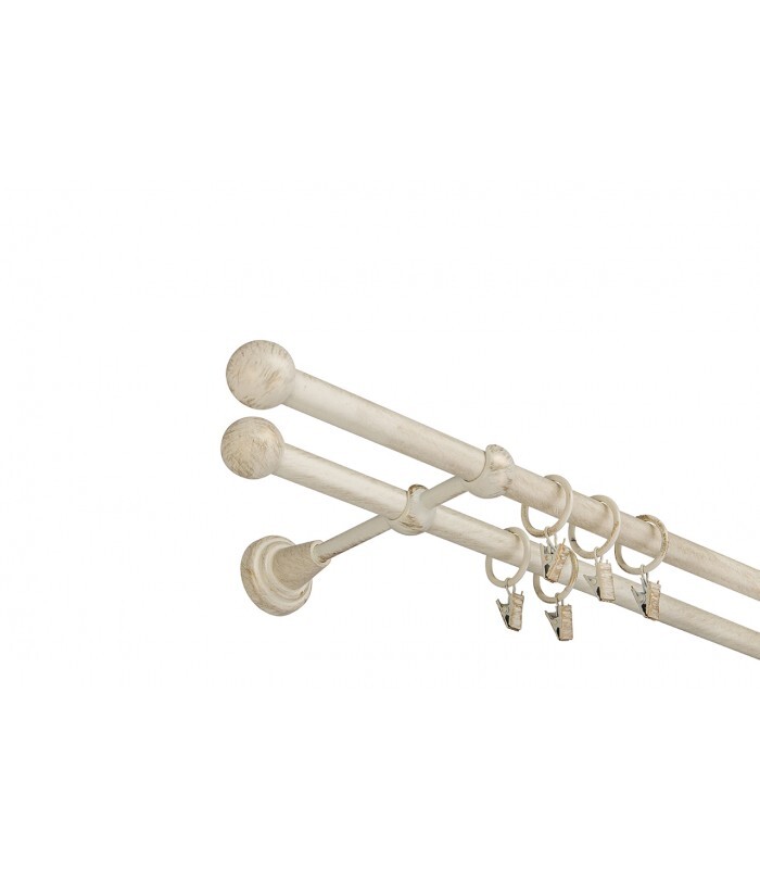 Garniža komplet 200cm 16mm dvojité žabky zlatý antik