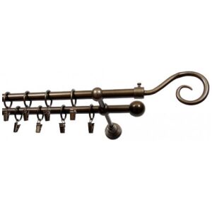 Garniža komplet 300cm 16mm II žabky stredná matná