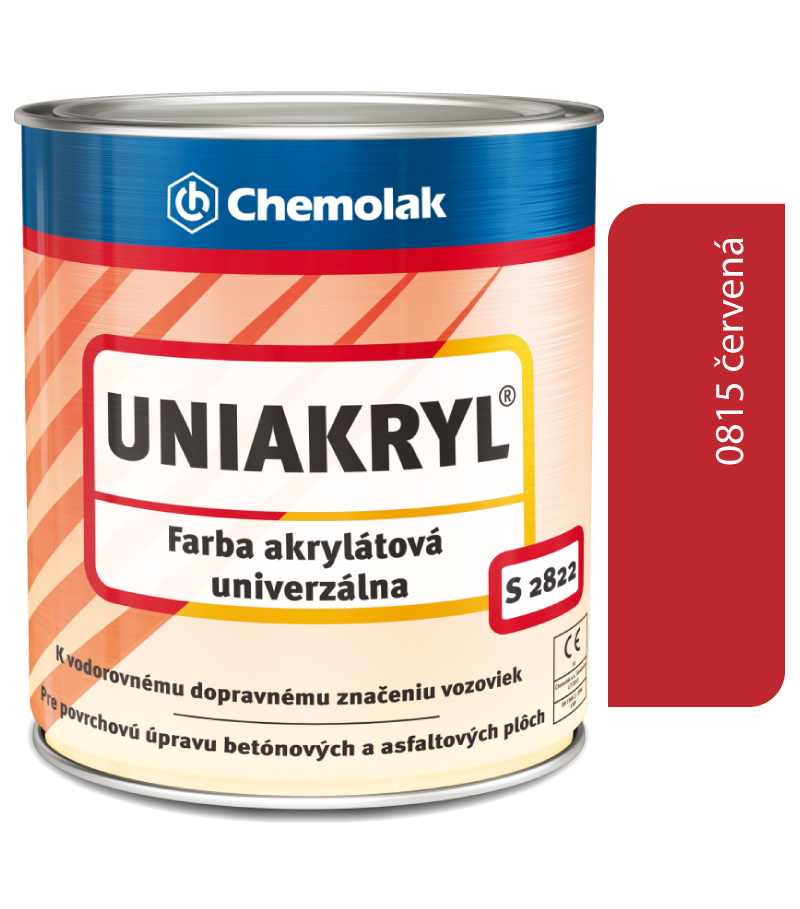 S2822 Uniakryl 0815 červená - Farba na značenie ciest S2822 Uniakryl 0815 červená - Farba na značenie ciest