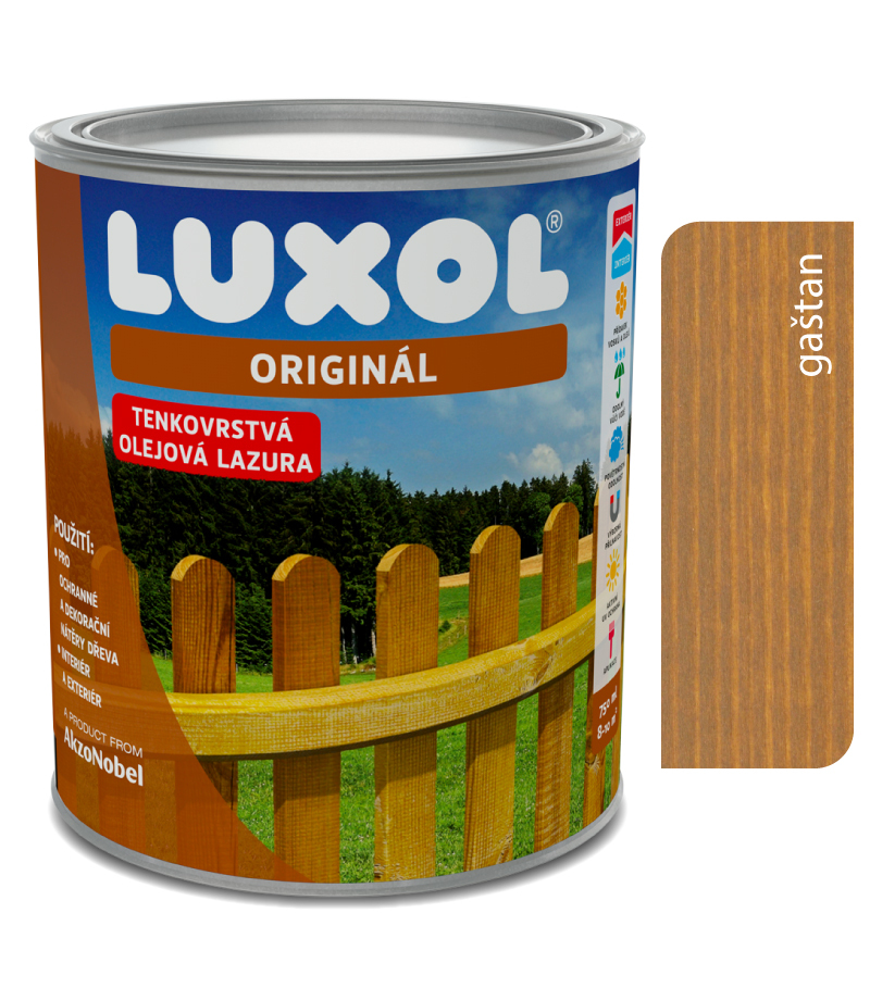 LUXOL Originál gaštan 0020 - Tenkovrstvá lazúra 4