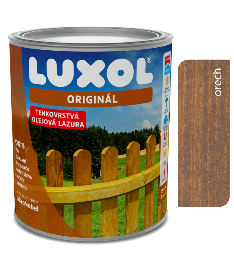 LUXOL Originál orech 0021 - Tenkovrstvá lazúra 0