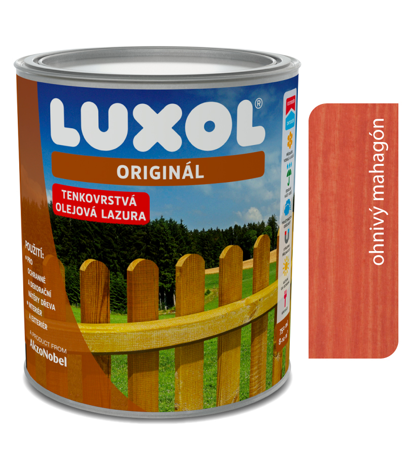 LUXOL Originál ohnivý mahagón 7540 - Tenkovrstvá lazúra 2