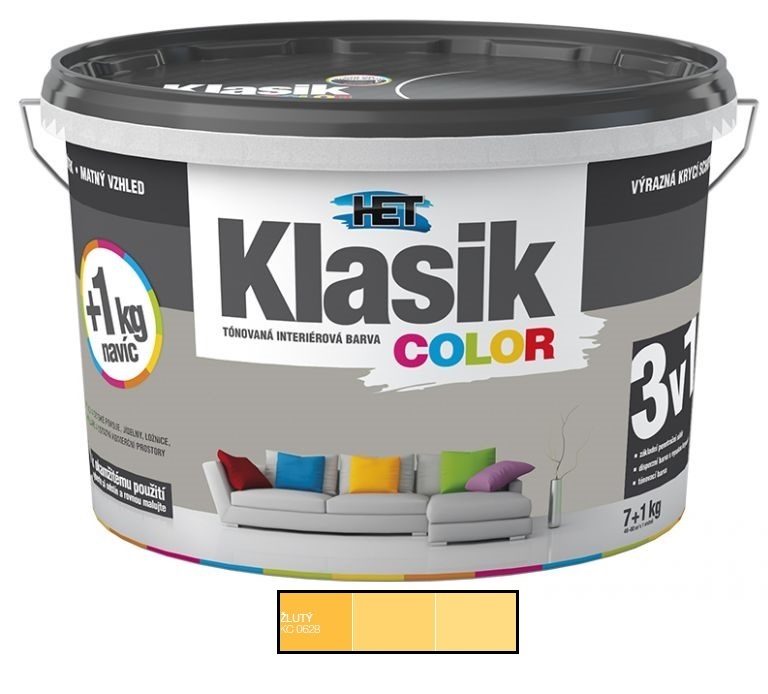 Het Klasik Color 0628 žltý 7kg+1kg - dopredaj