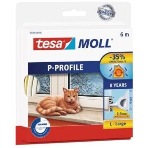 Tesnenie gumové Tesa profil P biele 6m