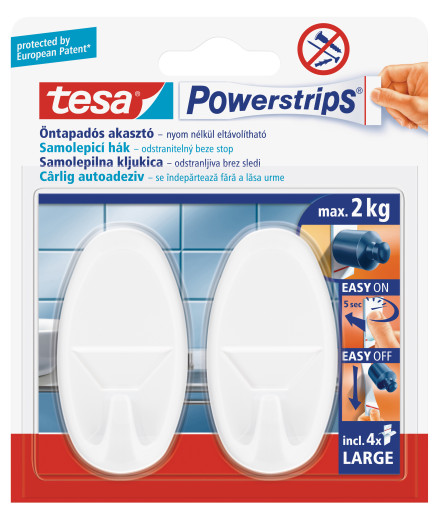 Tesa 58013 Háčiky power strips biele 2ks
