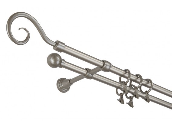 Garniža komplet 240cm 16mm II žabky stredná matná