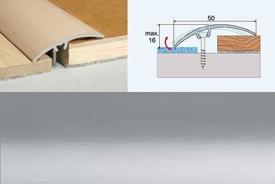 Profil vyrovnávací A65 Striebro 2.7m