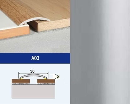 Profil prechodový A03 Striebro samolepiaci 2.7m